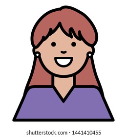 happy young woman avatar character