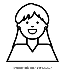 happy young woman avatar character