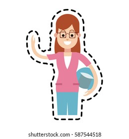 happy young woman icon image 