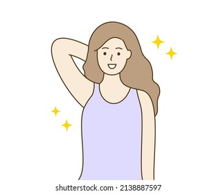 Happy Young Woman Whitening Clean Shiny Stock Vector (Royalty Free ...