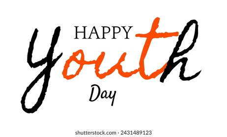 happy youth day Inspirational and motivational quotes typography designs: for prints, posters, cards, t shirt, coffee mug hoodies etc. 
