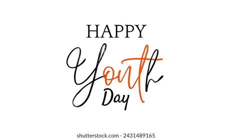 happy youth day Inspirational and motivational quotes typography designs: for prints, posters, cards, t shirt, coffee mug hoodies etc. 