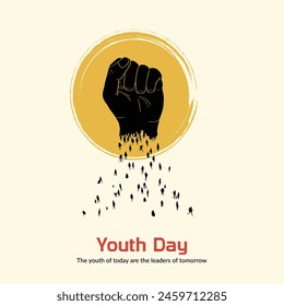 Happy Youth Day social media creative art post design for young generation