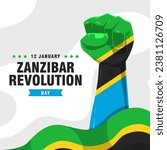Happy Zanzibar Revolution Day. The Day of Tanzania illustration vector background. Vector eps 10