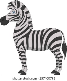 Happy zebra cartoon