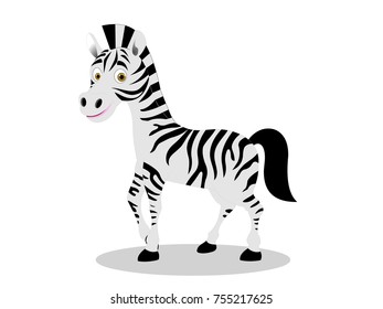 Happy Zebra - Cartoon Vector Image