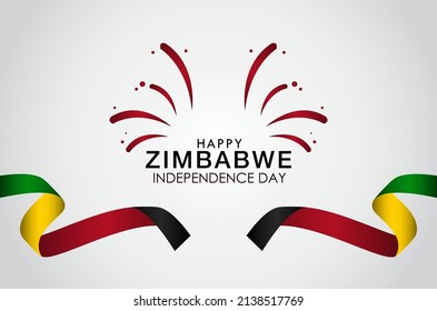 Happy Zimbabwe Independence Day Celebration Vector Stock Vector ...