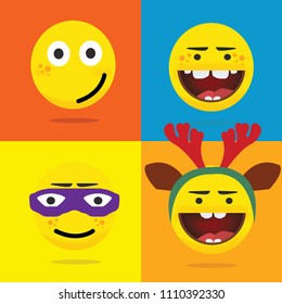 Happy,laughing emoji faces 2
