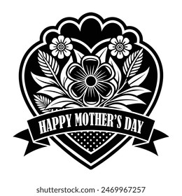 Vector del logo de feliz día de la madre, este es un archivo editable.