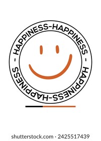 Happyness Smile T-Shirt design vector