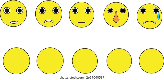 Happy,sad,hmm,bid nose,crying,emotion,good, funny,face,bad,curious,clever,cool emoji face