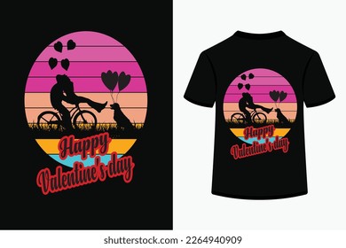 happy-valentines-day typography t shirt design editable and high printable eps file.
