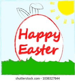 Happz Easter.Holidaz.Egg.Red egg.
