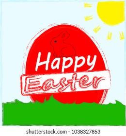 Happz Easter.Holidaz.Egg.Red egg.