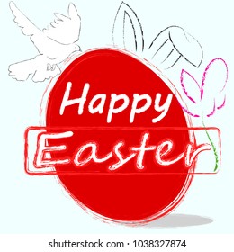 Happz Easter.Holidaz.Egg.Red egg.