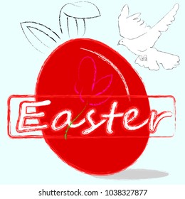 Happz Easter.Holidaz.Egg.Red egg.