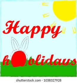 Happz Easter.Holidaz.Egg.Red egg.
