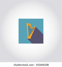 Hapr- music icon, web symbol, app design element, vector illustration