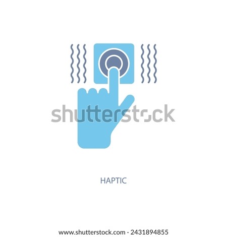haptic concept line icon. Simple element illustration. haptic concept outline symbol design.