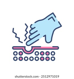 Haptic Technology Fill Color Icon, Vector illustration