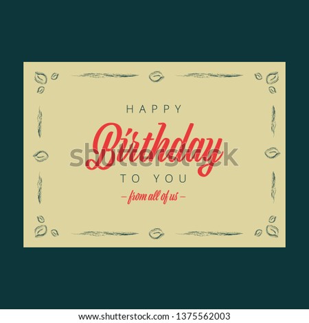 Hapy Birthday vintage card