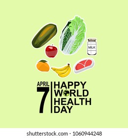 Hapy Health day vector illustration