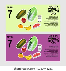 Hapy Health day vector illustration