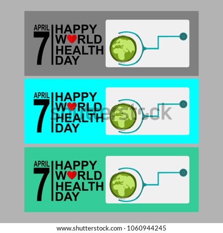 Hapy Health day vector illustration