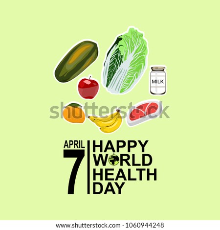 Hapy Health day vector illustration