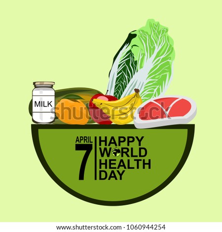 Hapy Health day vector illustration