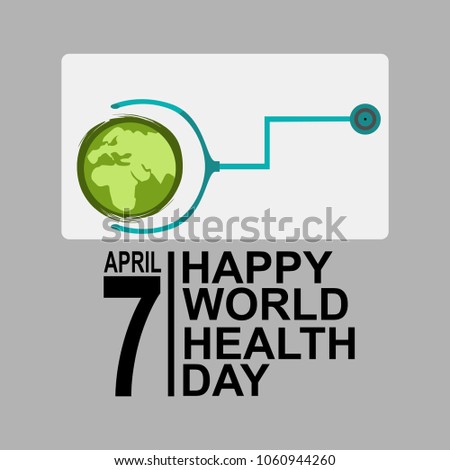 Hapy Health day vector illustration