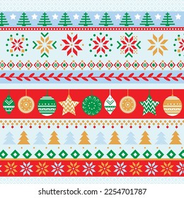 Hapy new year pattern, christmas seamless design