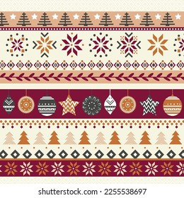 Hapy new year pattern, christmas seamless design