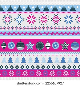 Hapy new year pattern, christmas seamless design