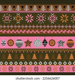 Hapy new year pattern, christmas seamless design