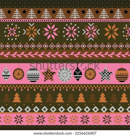 Hapy new year pattern, christmas seamless design