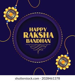 hapy raksha bandhan hindu festival greeting card design
