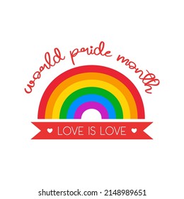 Hapy World Pride Day Background Illustration For Lgbt