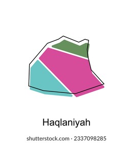 Haqlaniyah City of Iraq map vector illustration design template on white background