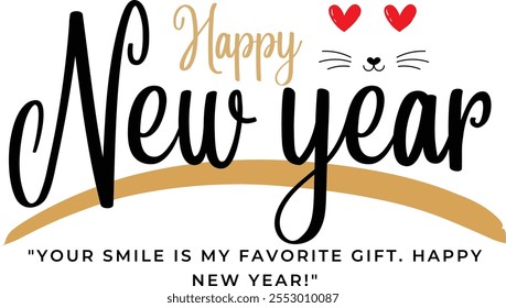 Haqppy New Year Text Effect Design