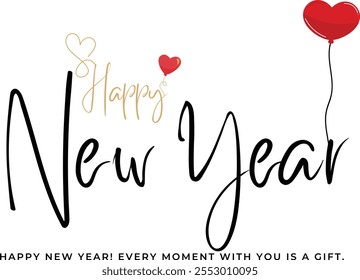 Haqppy New Year Text Effect Design