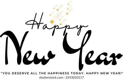 Haqppy New Year Text Effect Design