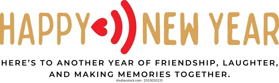 Haqppy New Year Texteffekt-Design