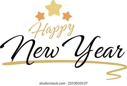 Haqppy Nuevo año de diseño de efectos de texto