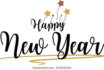 Haqppy New Year Texteffekt-Design
