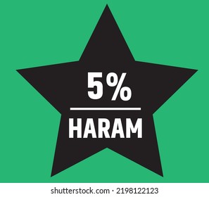 Haram stamp sign vector isolated on green background - Vector Stamps for Haram food and beverage products
