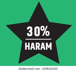 Haram stamp sign vector isolated on green background - Vector Stamps for Haram food and beverage products
