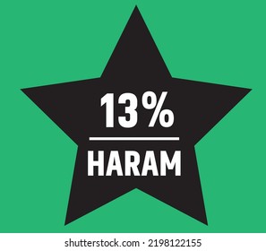 Haram stamp sign vector isolated on green background - Vector Stamps for Haram food and beverage products
