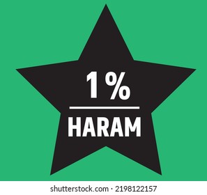 Vector de señal de estampado Haram aislado en el fondo verde - Sellos vectores para productos alimenticios y bebidas Haram
