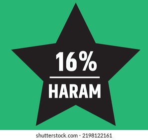 Haram stamp sign vector isolated on green background - Vector Stamps for Haram food and beverage products
